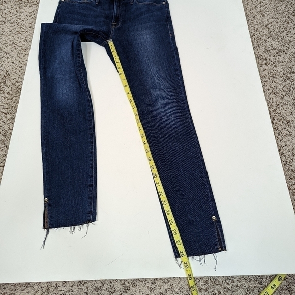 Frame Le Skinny de Jeanne Fayette Slit Rivet Raw Hem Skinny Jeans - Picture 8 of 9